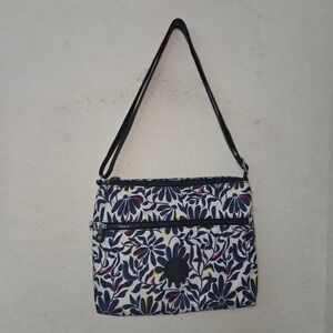 Kipling Mikaela Crossbody Bag‎ Floral Blue Multicolor Nylon Adjustable Strap